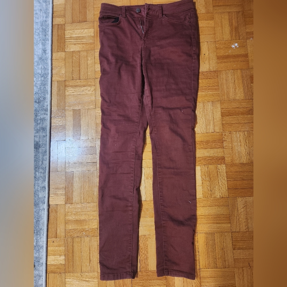 RW&CO. Deep Red Pants - Skinny, Size Small